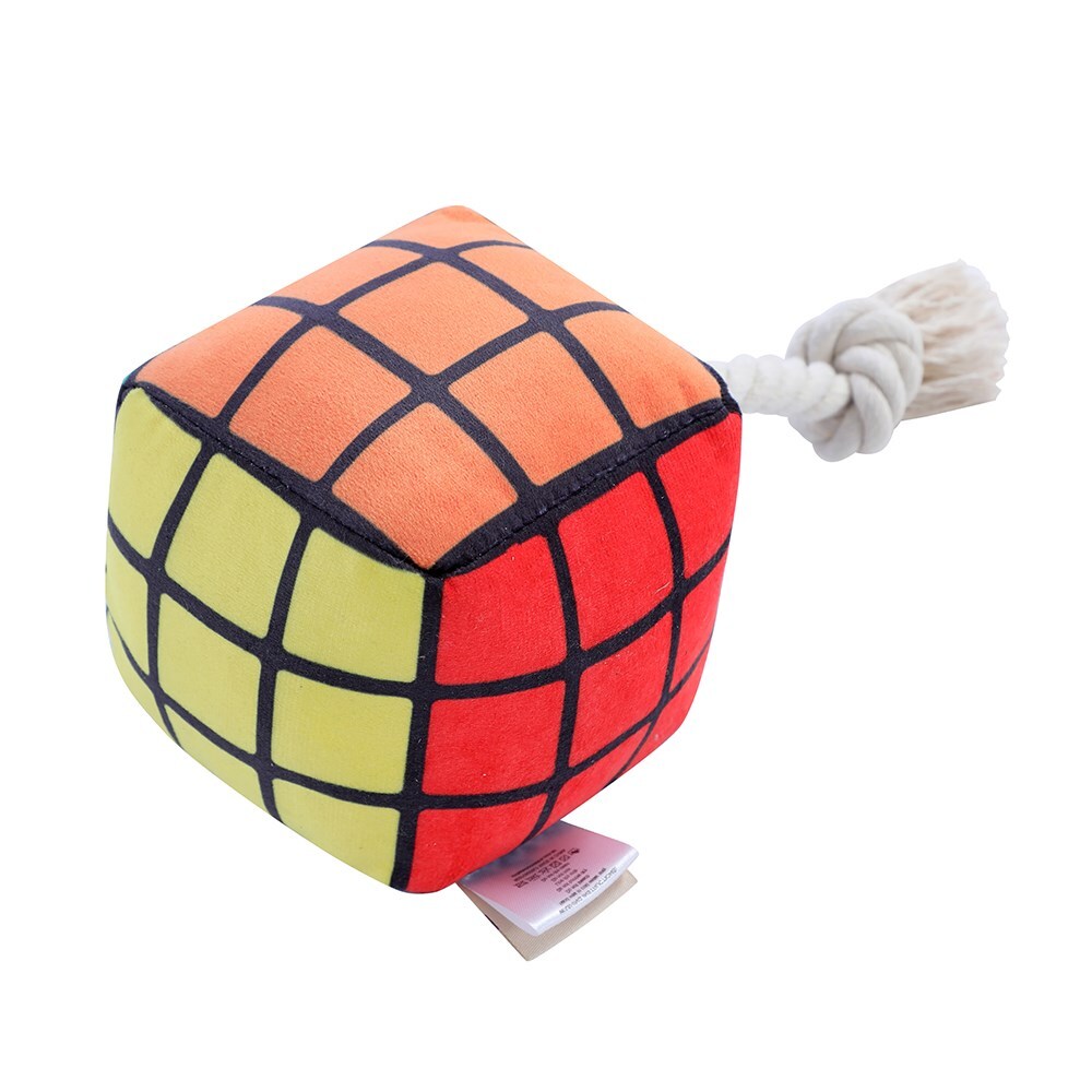 18290-paws-claws-11cm-magic-cube-plush-pet-dog-toy-w-rope-small