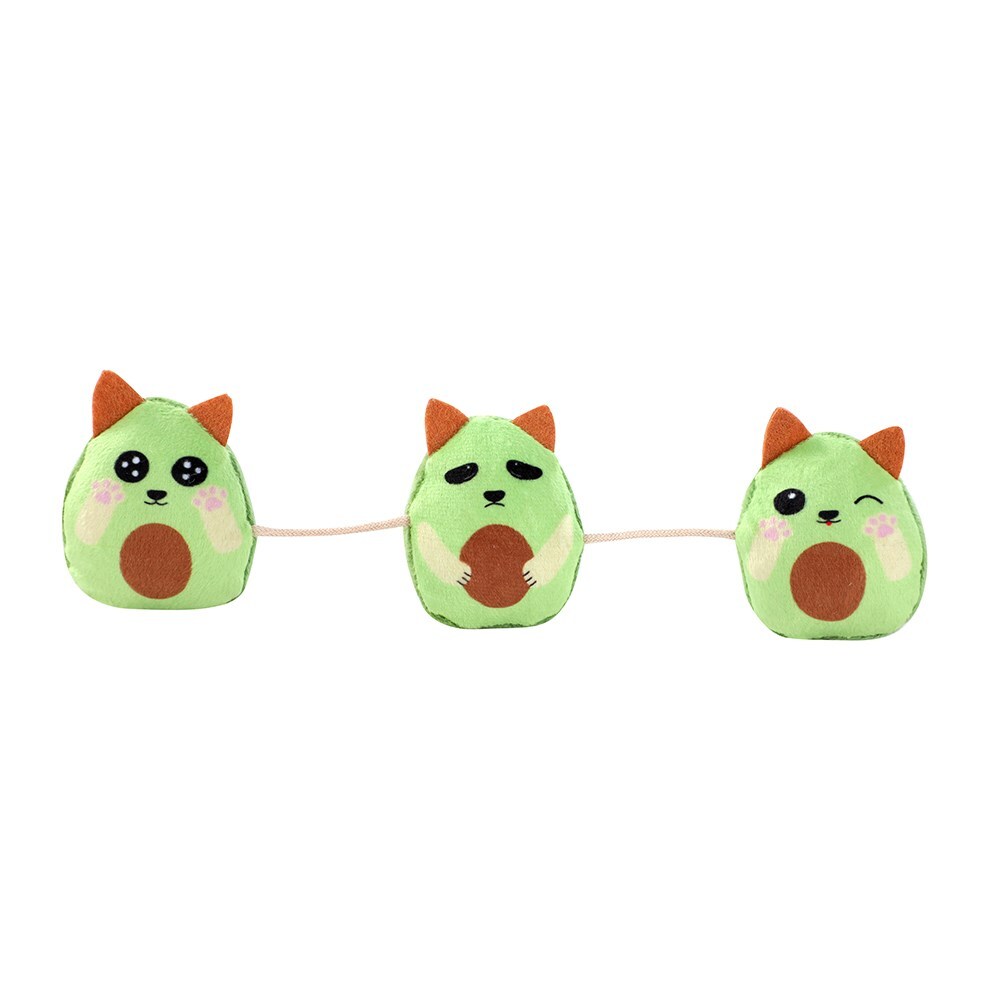 18351-paws-claws-pet-cat-27cm-plush-avocado-dangler-toy-w-crinkle-catnip