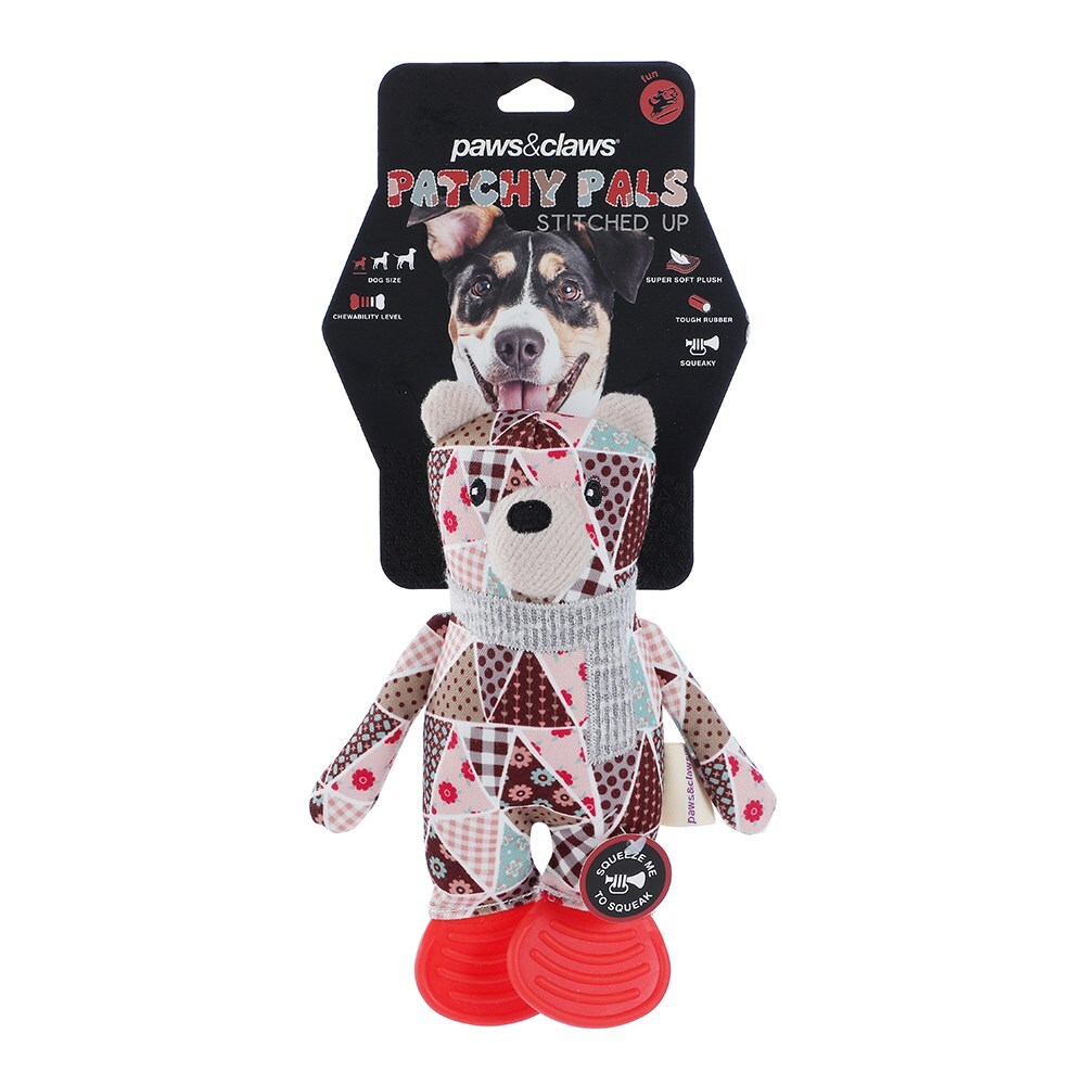 18498-paws-claws-patchy-pals-stitched-up-animals-plush-bear-pet-dog-toy-24x18x6cm