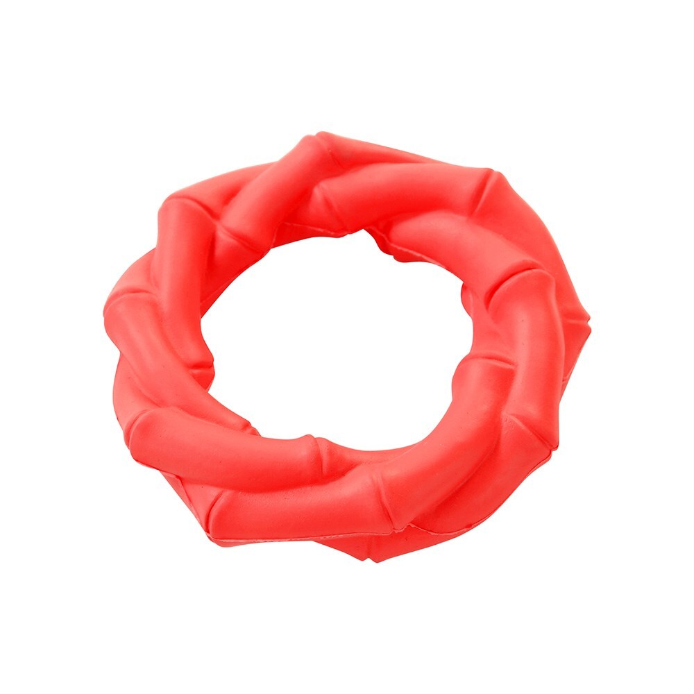 18696-paws-and-claws-11x11x3-2cm-denta-chews-twisted-bamboo-ring-dog-pet-toy-assorted