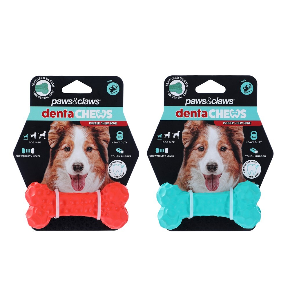 18726-paws-and-claws-9-6x4-5x2-5cm-denta-chews-bone-dog-pet-toy