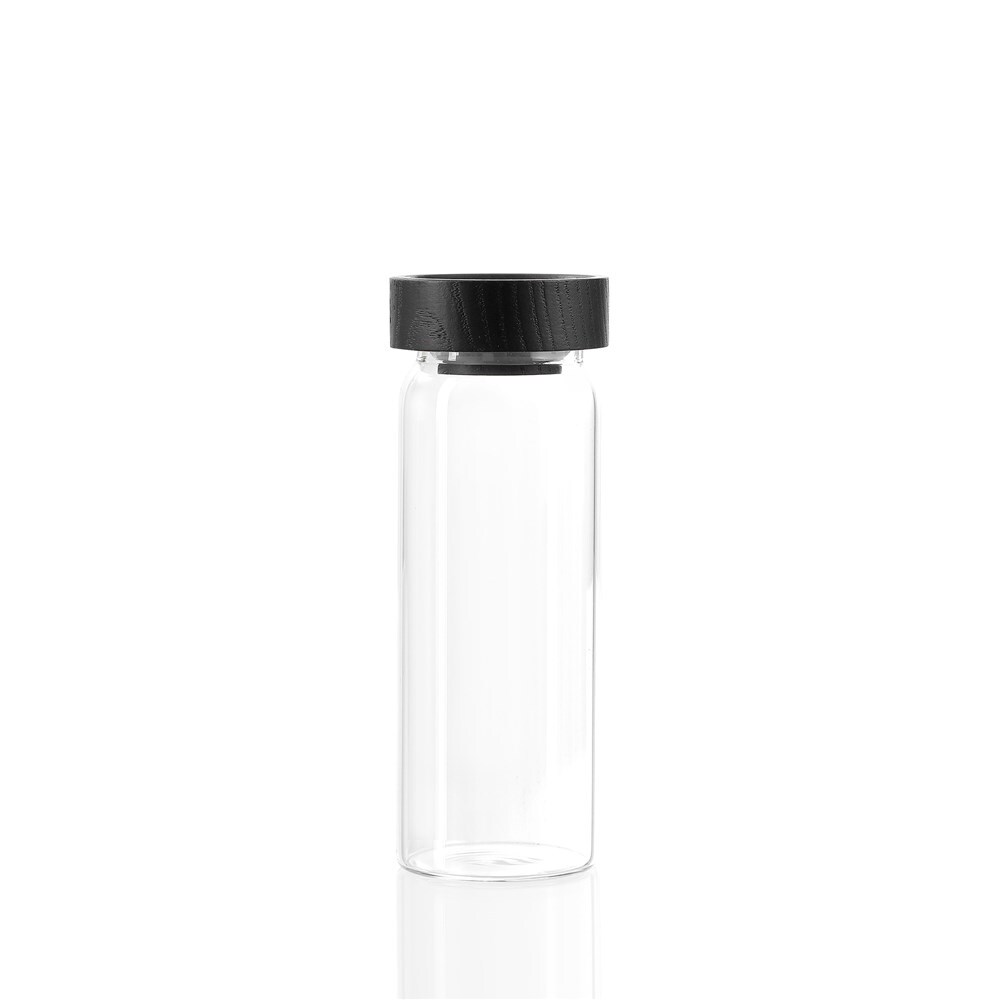 18955-lemon-lime-woodend-black-175ml-13-5cm-glass-spice-jar-container-clear-w-lid