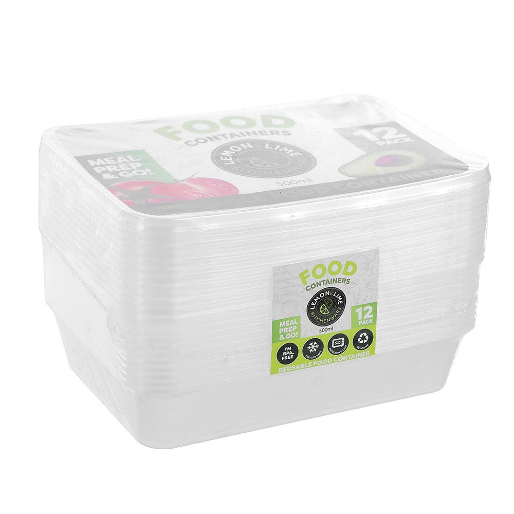 19082-12pc-lemon-lime-reusable-food-container-rectangular-500ml