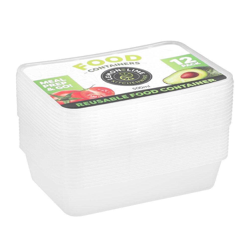 19082-12pc-lemon-lime-reusable-food-container-rectangular-500ml