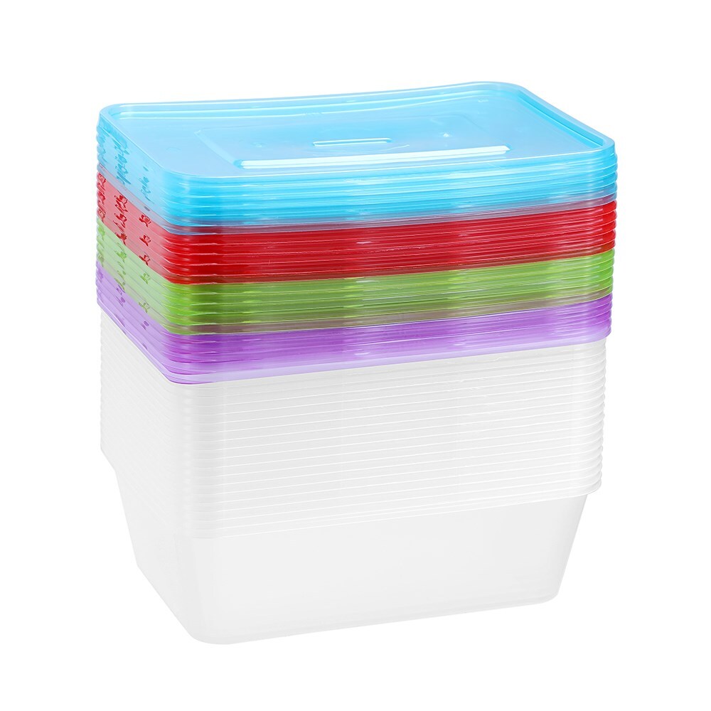 19204-20pk-lemon-lime-rectangle-750ml-reusable-food-container-w-coloured-lids