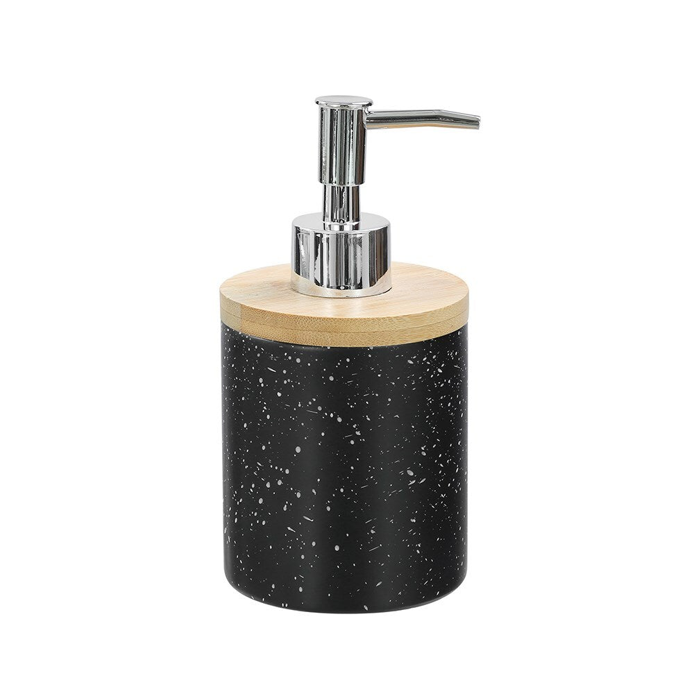 19563-boxsweden-bano-8x16cm-ceramic-soap-dispenser-w-bamboo-top-black-speckle