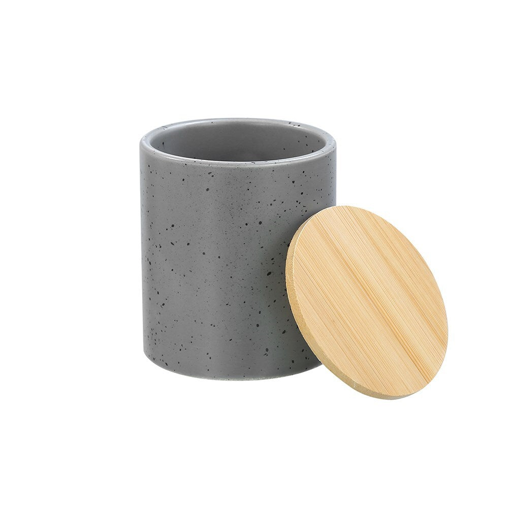 19617-boxsweden-bano-8x10cm-ceramic-bathroom-cup-w-bamboo-lid-grey-speckle