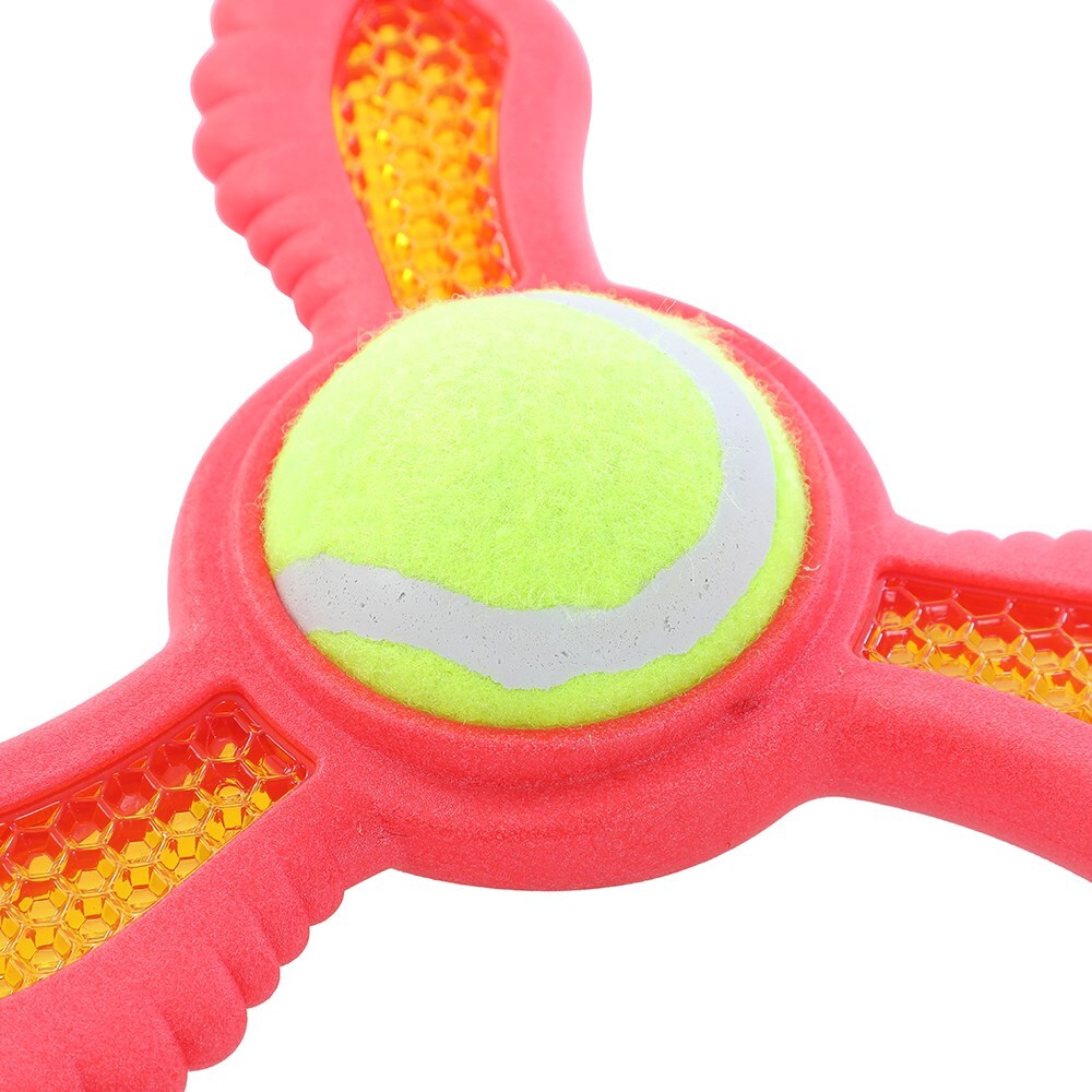 19891-paws-claws-21-9x19-5x6cm-fetch-flyer-foam-dart-w-tennis-ball-dog-pet-toy-red