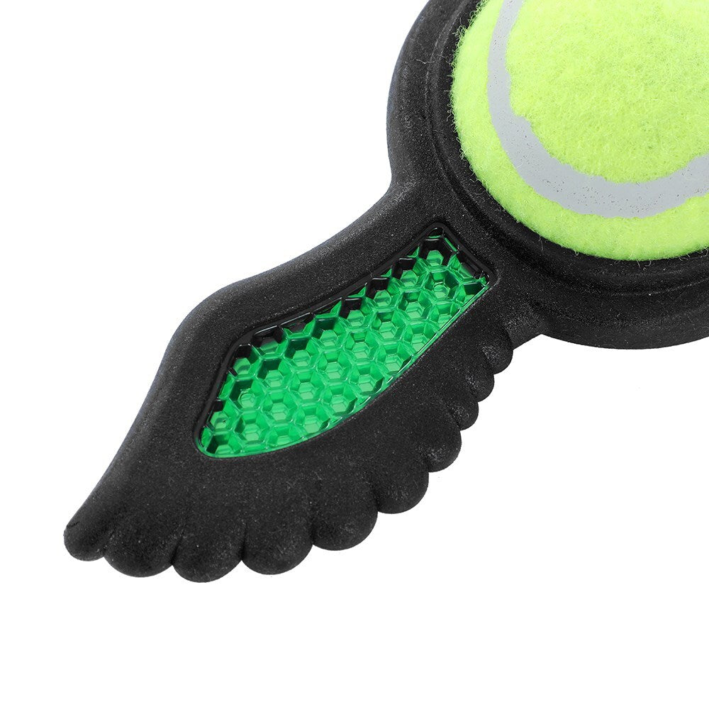 19914-paws-claws-21-9x19-5x6cm-fetch-flyer-foam-dart-w-tennis-ball-dog-pet-toy-black