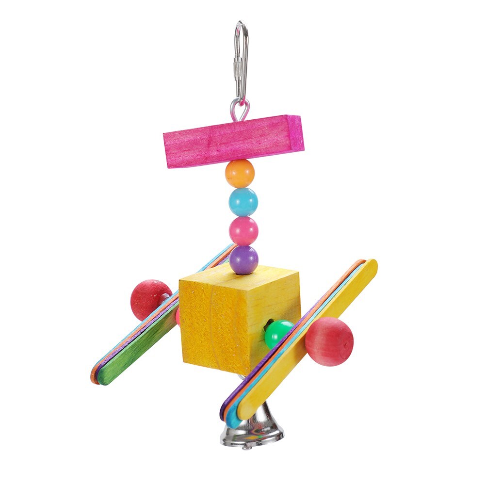 20071-paws-claws-17x10cm-rainbow-wheel-parrot-pet-bird-toy