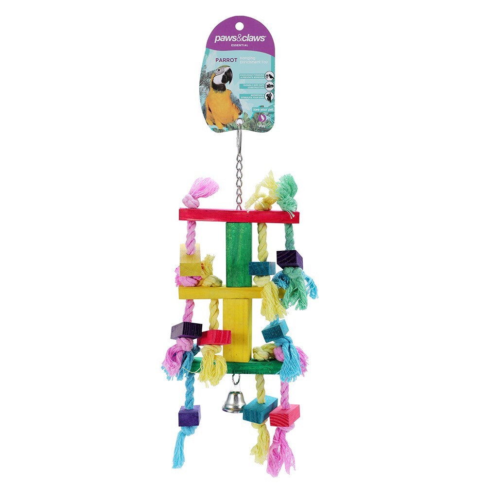 20132-paws-claws-30x12cm-rope-tassle-parrot-pet-bird-toy