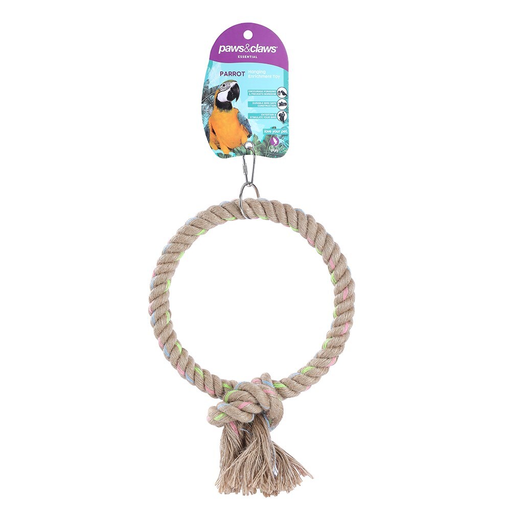 20200-paws-claws-20cm-jute-ring-parrot-pet-bird-toy-medium