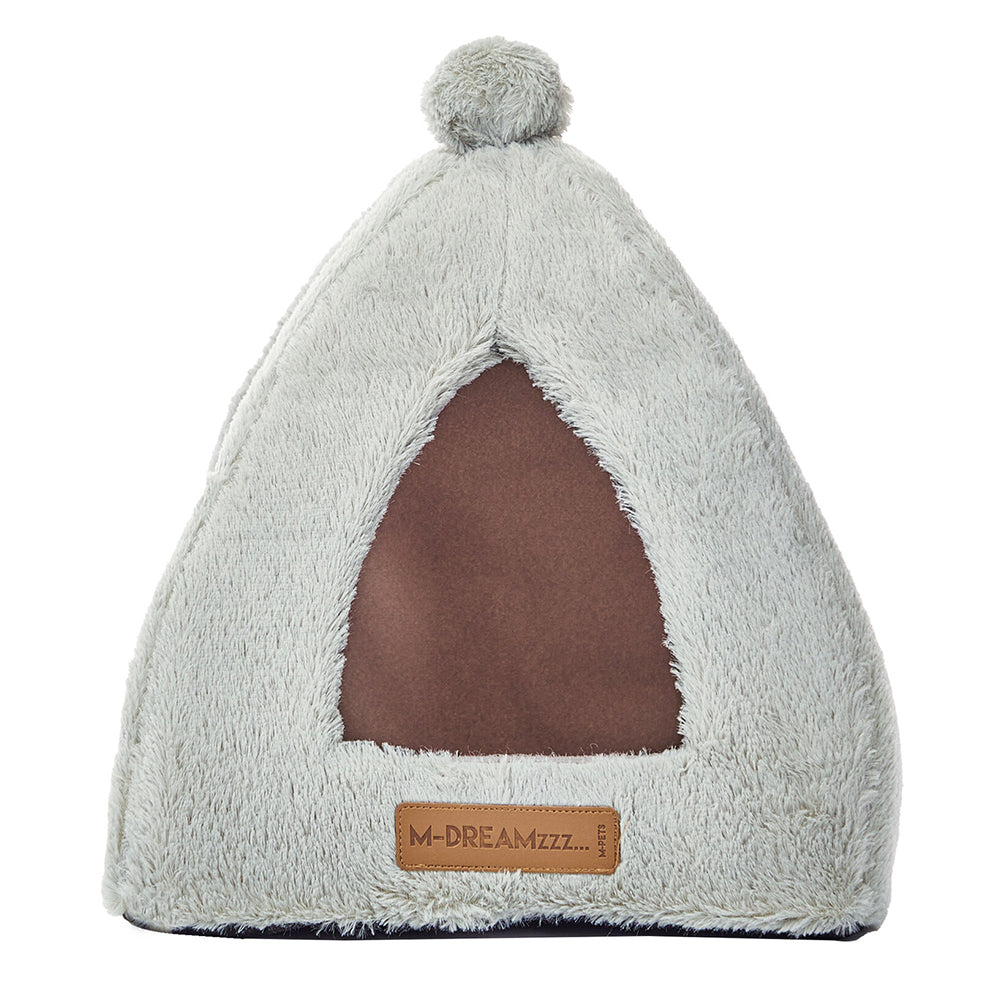 20300313-m-pets-pop-up-37cm-teepee-cat-pet-tent-house-grey