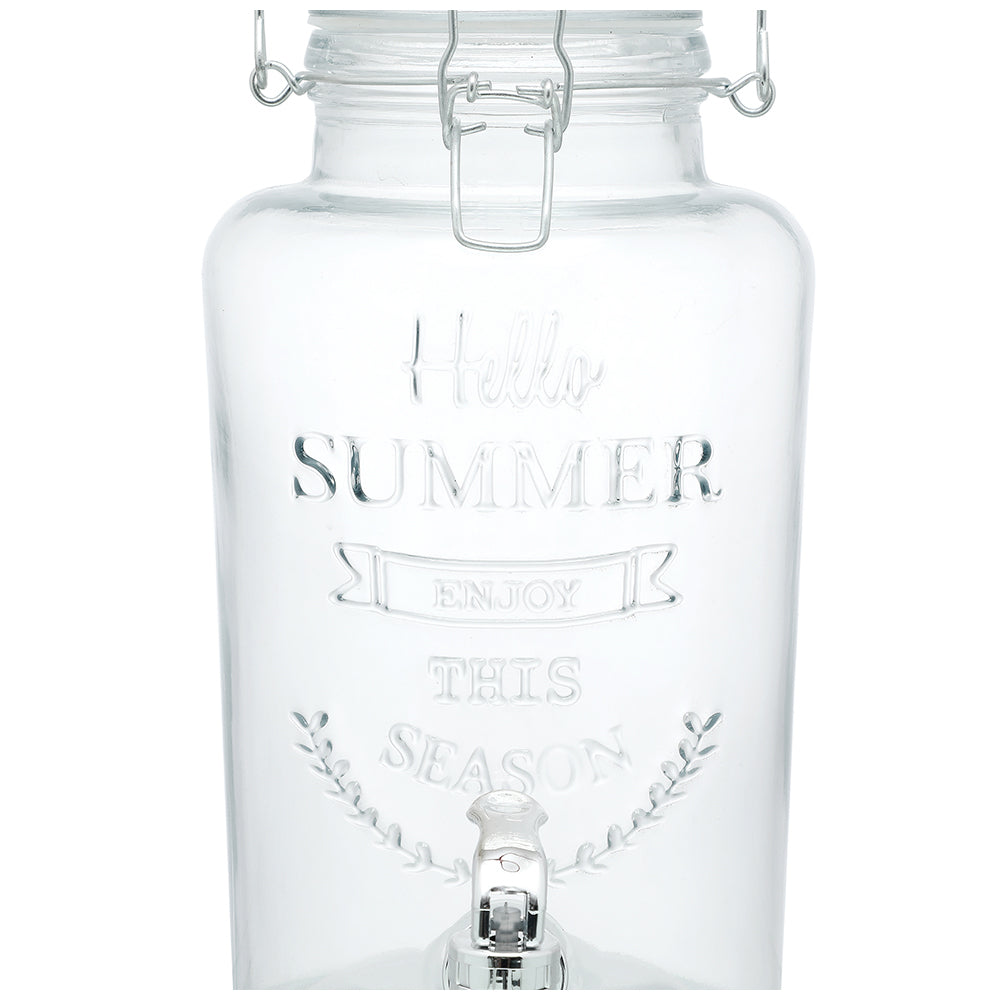 20439-lemon-lime-3l-glass-drink-dispenser-clip-lid