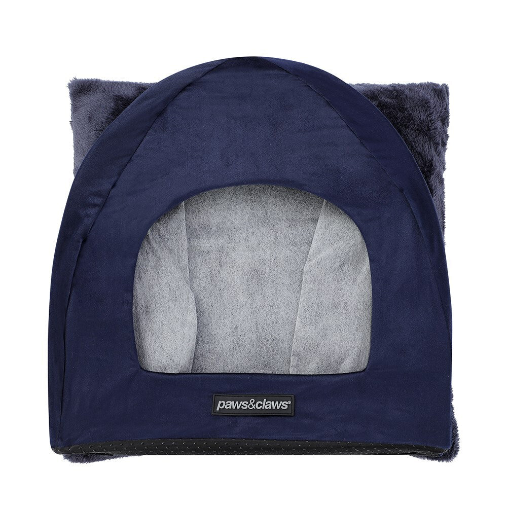20934-paws-n-claws-lux-velvet-pet-cat-cave-38x35cm-soft-plush-cushion-navy