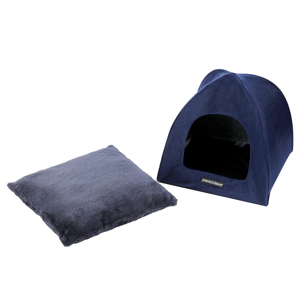20934-paws-n-claws-lux-velvet-pet-cat-cave-38x35cm-soft-plush-cushion-navy