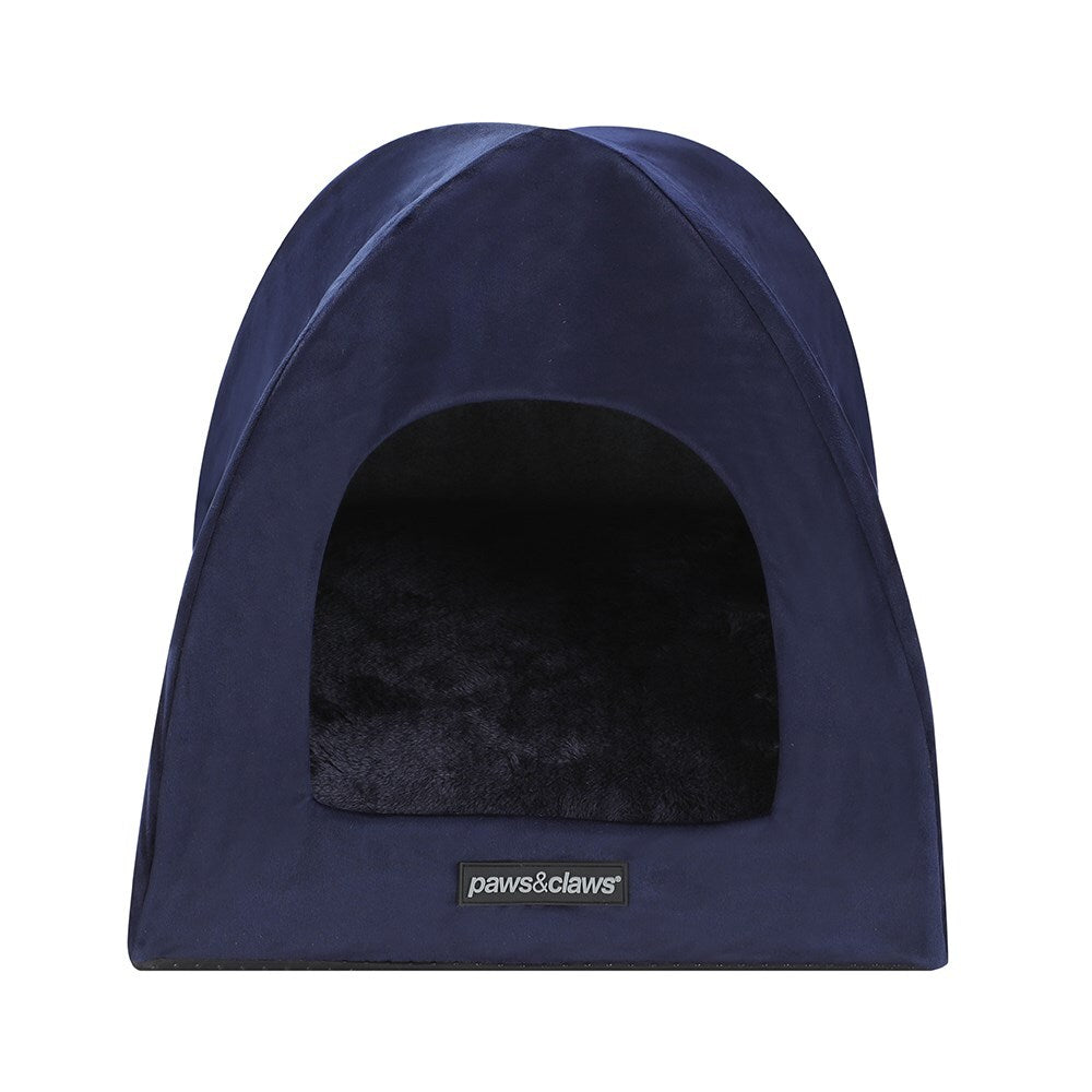 20934-paws-n-claws-lux-velvet-pet-cat-cave-38x35cm-soft-plush-cushion-navy