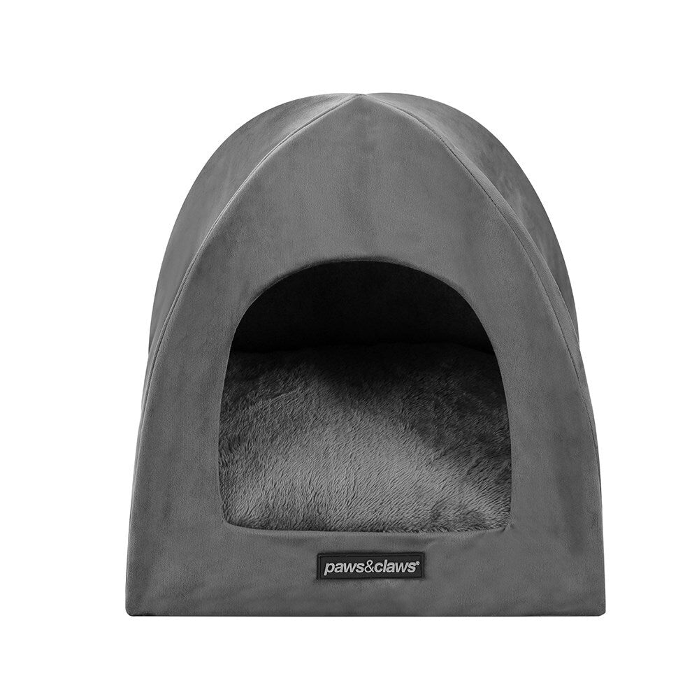20941-paws-n-claws-lux-velvet-pet-cat-cave-38x35cm-soft-plush-cushion-dark-grey