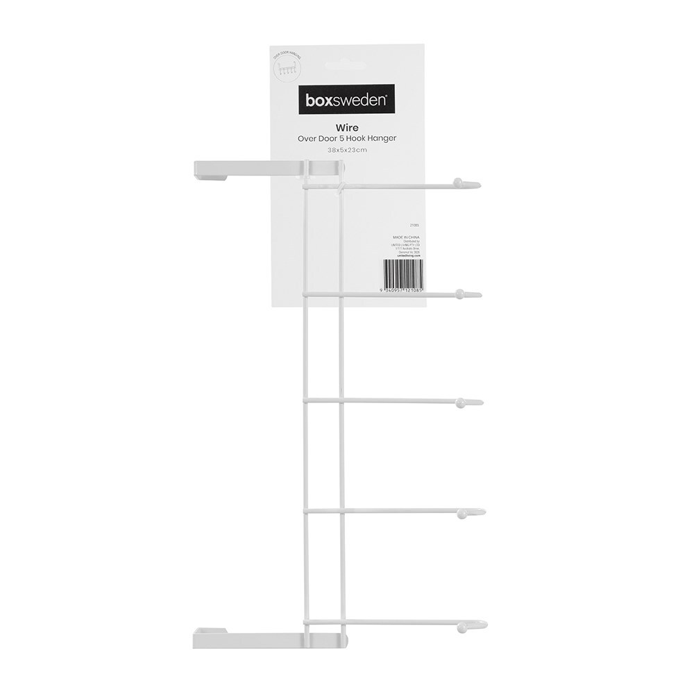 21085-boxsweden-wire-over-door-5-hook-38cm-hanger-organiser-white