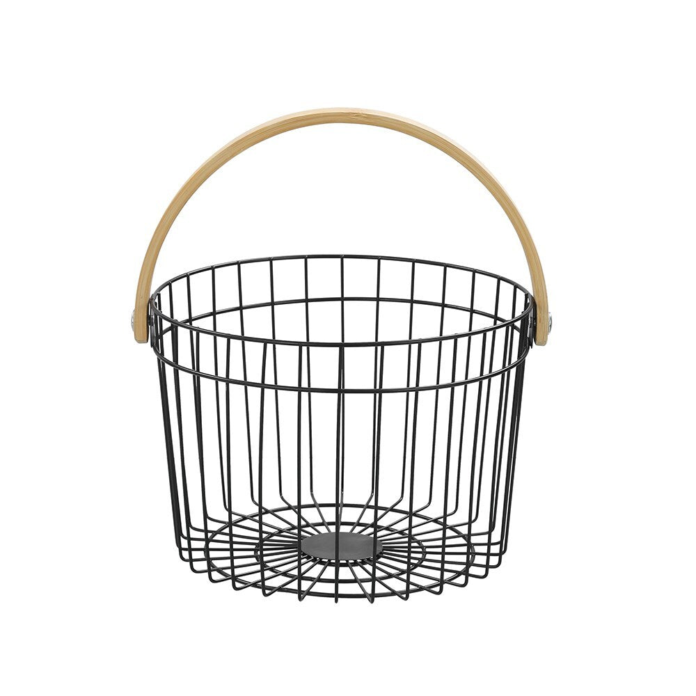 21153-boxsweden-round-wire-27x25cm-basket-w-bamboo-handle-black