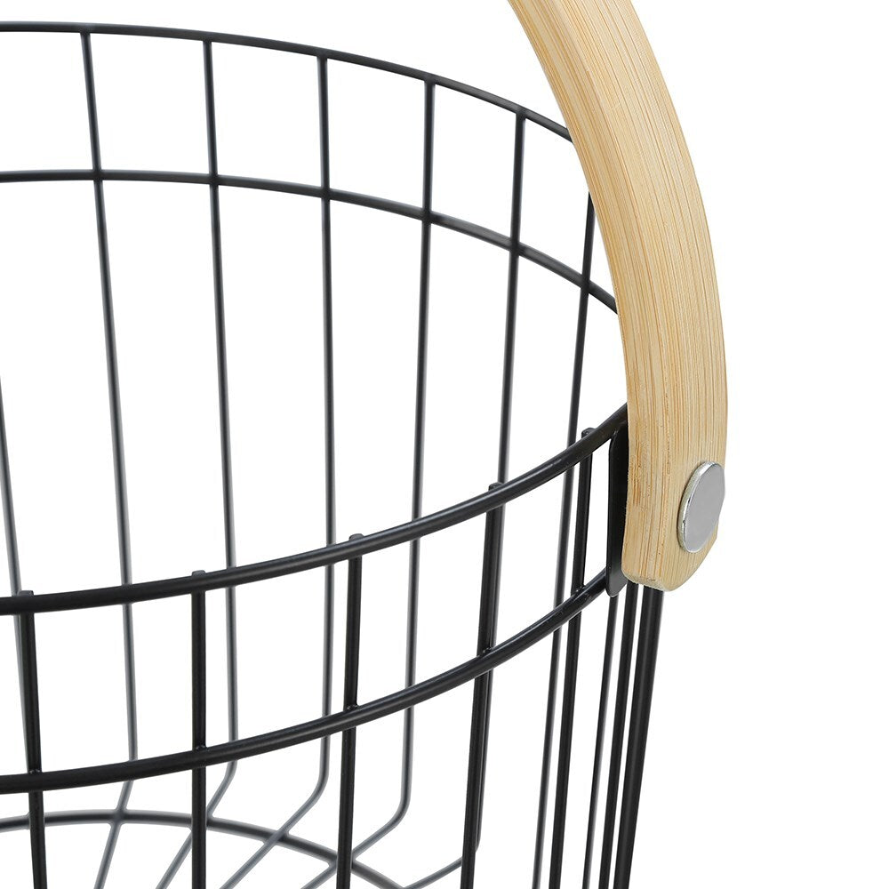 21153-boxsweden-round-wire-27x25cm-basket-w-bamboo-handle-black
