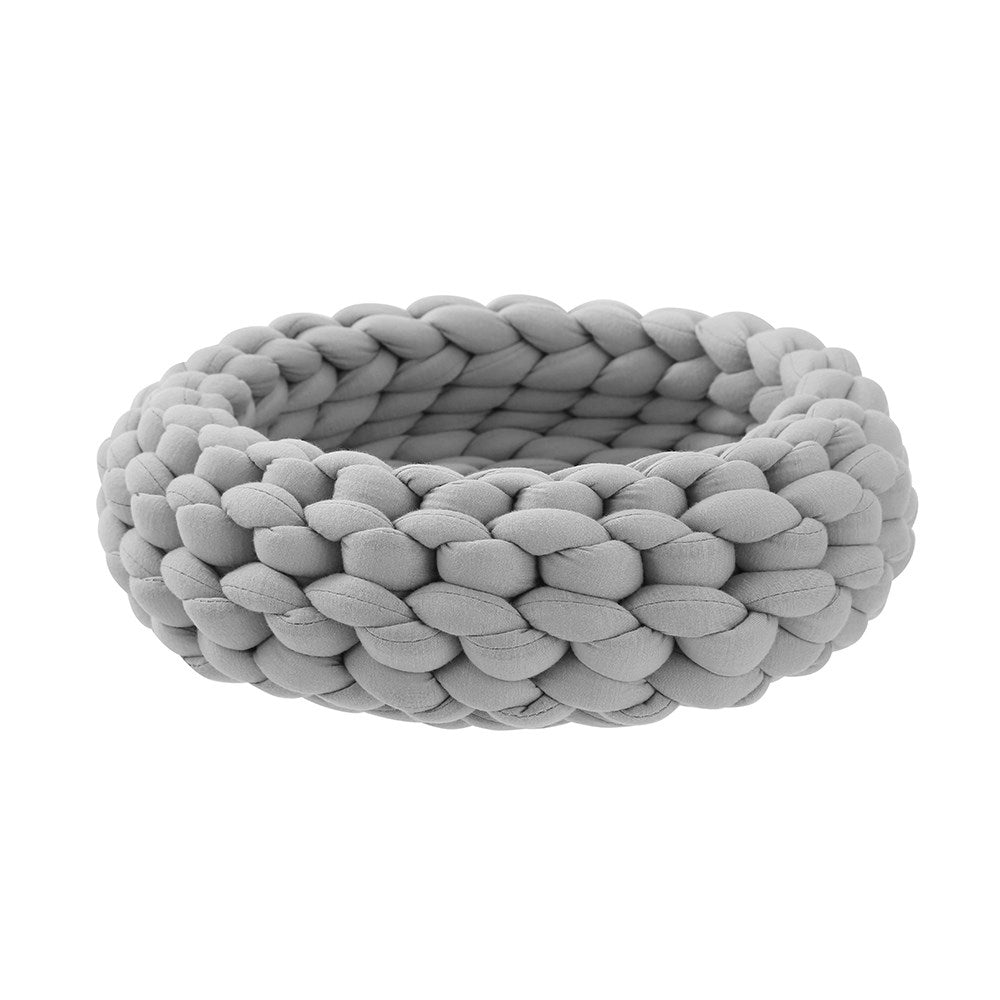 21184-paws-claws-35cm-chunky-knit-cat-bed-grey