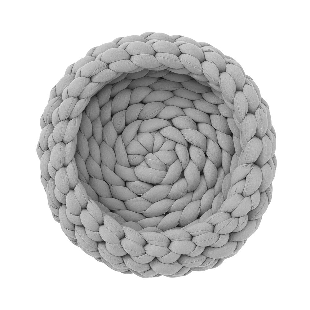 21184-paws-claws-35cm-chunky-knit-cat-bed-grey