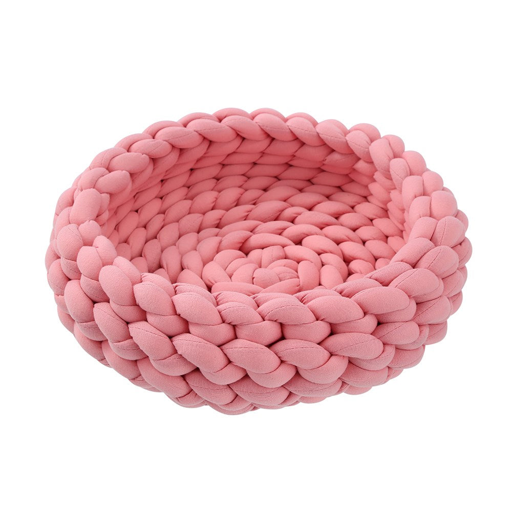 21207-paws-claws-35cm-chunky-knit-cat-bed-rose