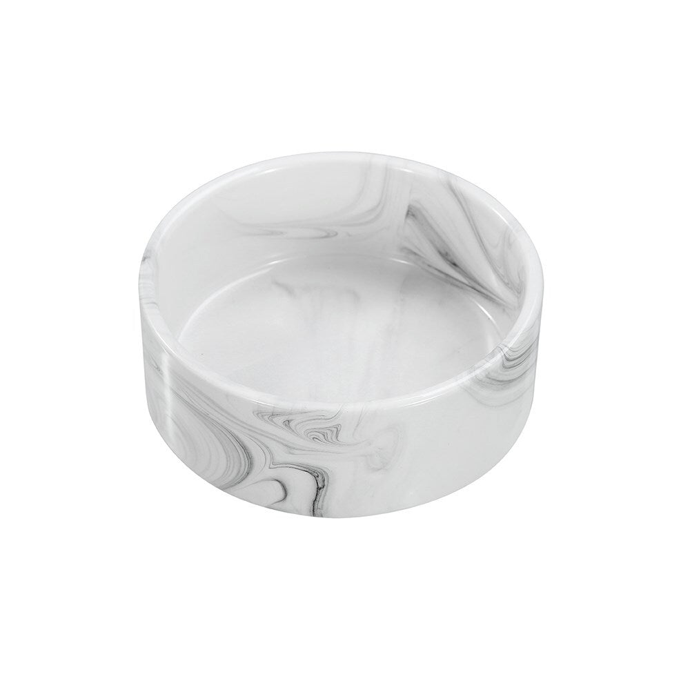 21634-paws-claws-13cm-380ml-ceramic-pet-bowl-marble-assorted-grey-pink