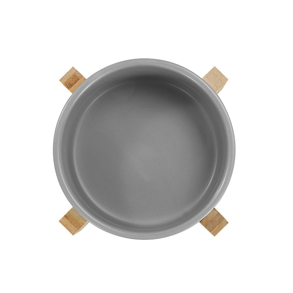 21689-paws-claws-13cm-380ml-ceramic-pet-bowl-w-bamboo-stand-assorted