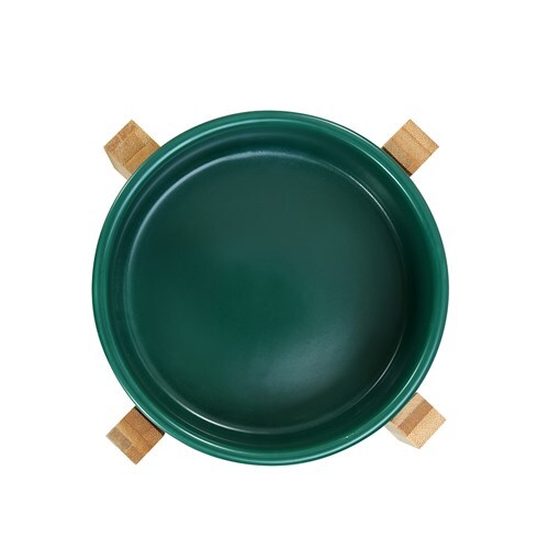 21689-paws-claws-13cm-380ml-ceramic-pet-bowl-w-bamboo-stand-assorted