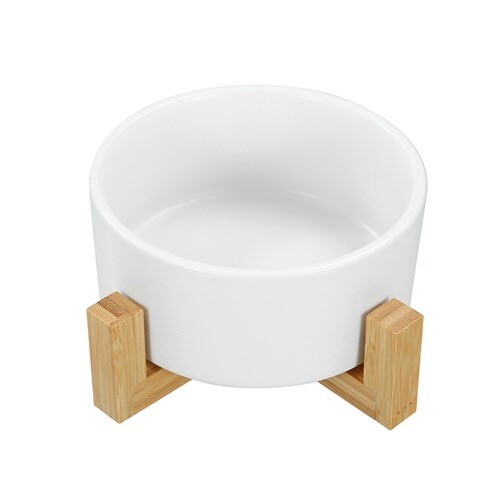 21696-paws-claws-16cm-950ml-ceramic-pet-bowl-w-bamboo-stand-assorted