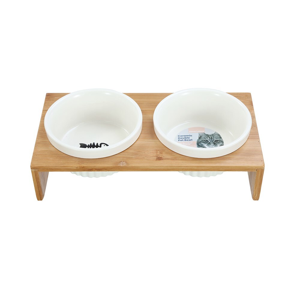 21757-paws-claws-pet-cat-300ml-23-5cm-ceramic-double-bowl-w-base