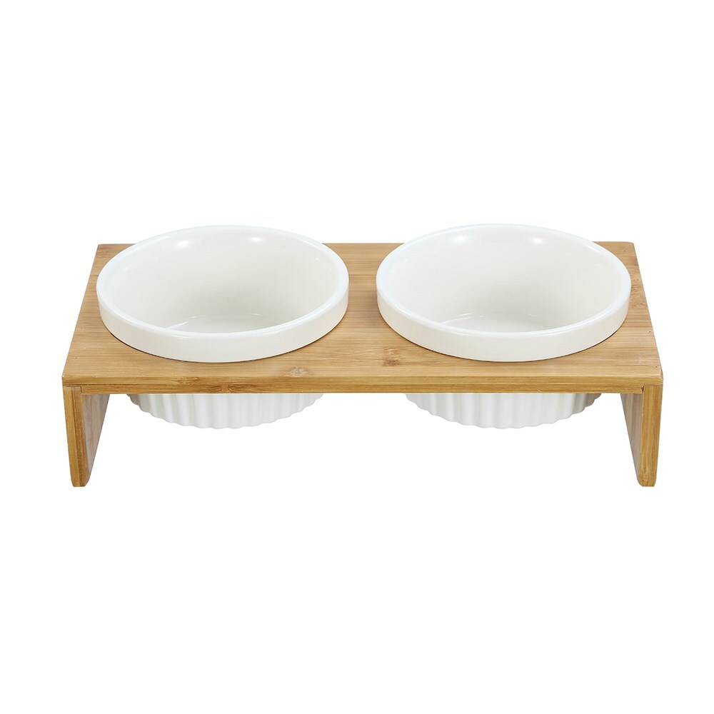 21757-paws-claws-pet-cat-300ml-23-5cm-ceramic-double-bowl-w-base