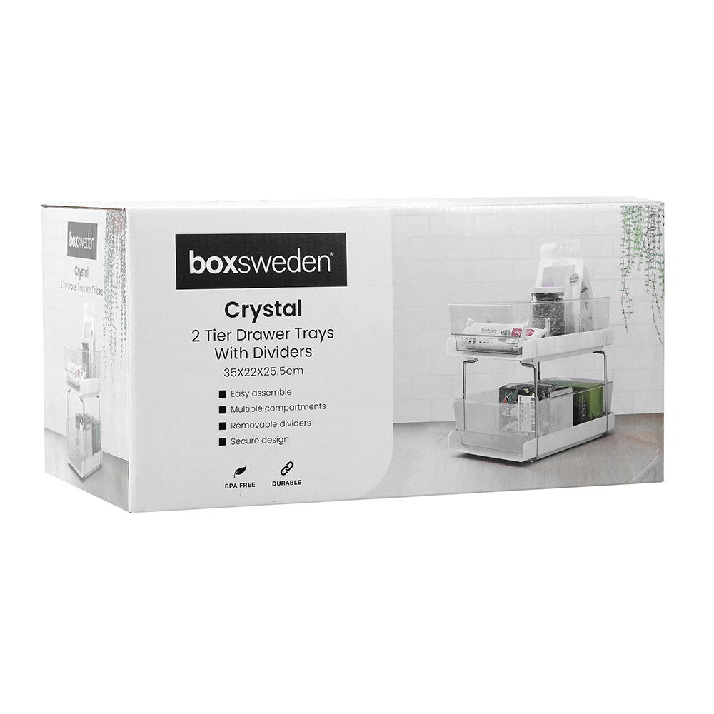 23232-boxsweden-2-tier-crystal-35x25-5cm-drawer-trays-w-dividers-clear