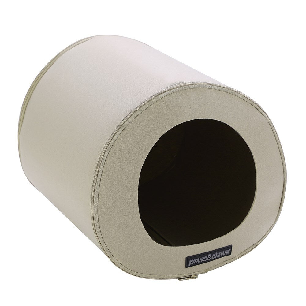 23829-paws-claws-pet-cat-40x32cm-felt-pod-sleeping-cave-beige