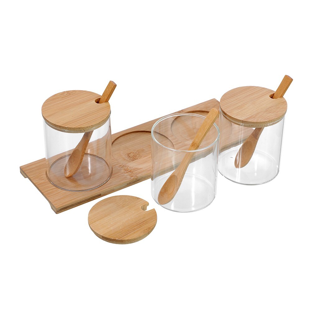 24437-3pc-boxsweden-camden-380ml-glass-spice-jar-w-bamboo-tray-spoons