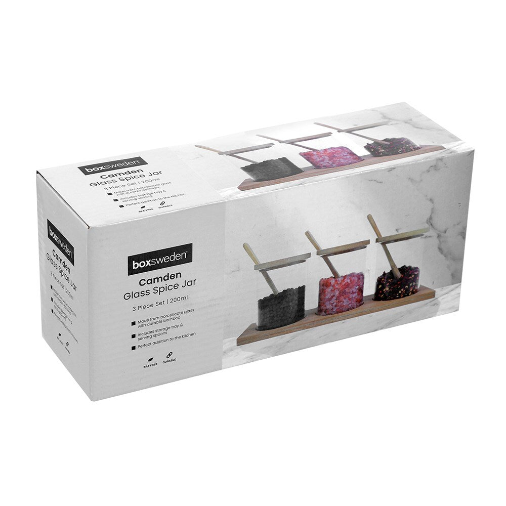 24444-3pc-boxsweden-camden-200ml-glass-spice-jar-w-bamboo-tray-spoons