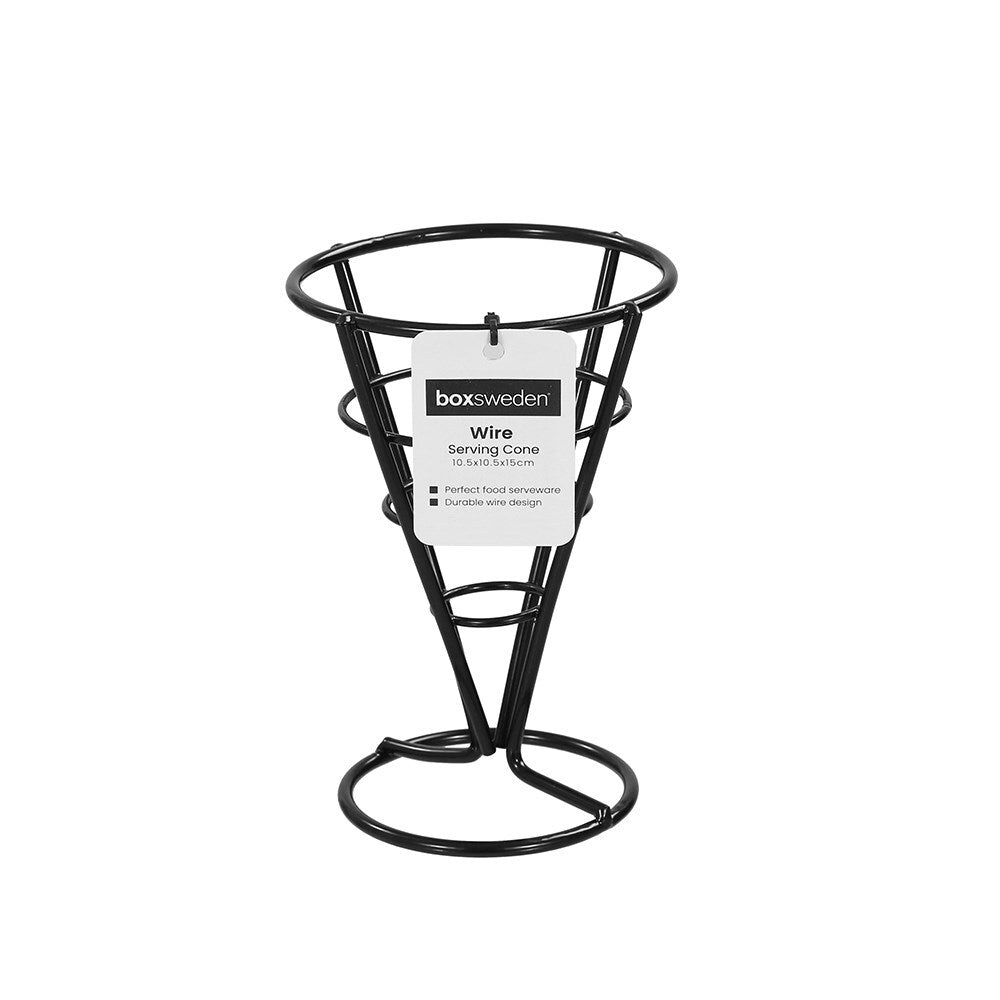24727-boxsweden-10-5x15cm-wire-food-serving-cone-black