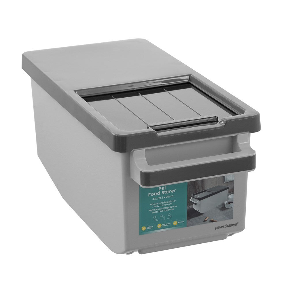27094-paws-claws-44x21-5cm-12l-pet-food-storer-container