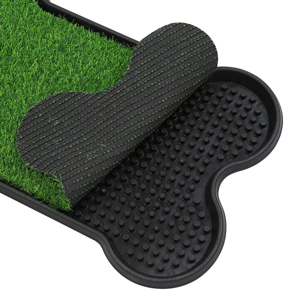 27179-paws-claws-pet-bone-shape-43x3cm-potty-grass-tray-green
