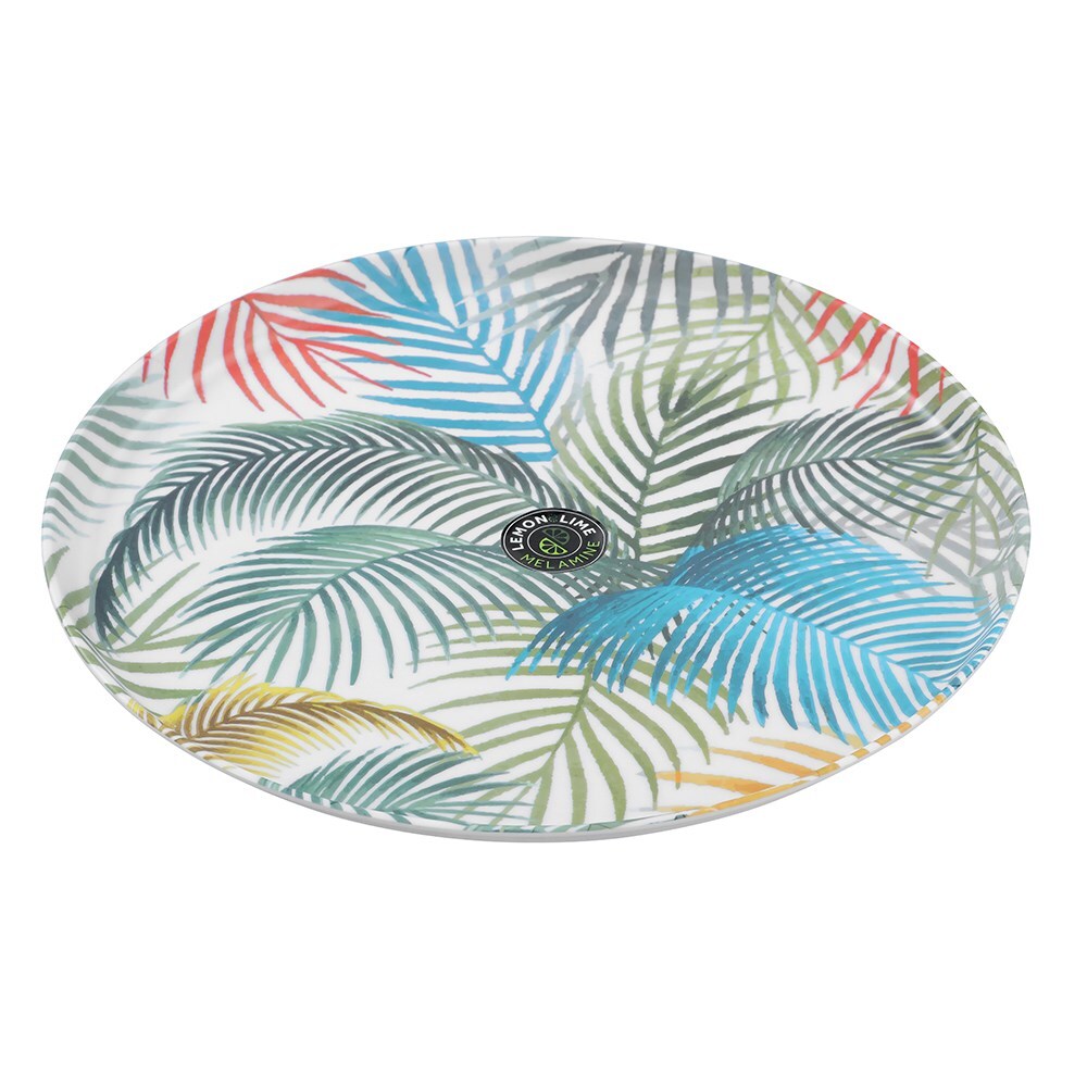28480-lemon-lime-summer-dine-35cm-melamine-round-platter