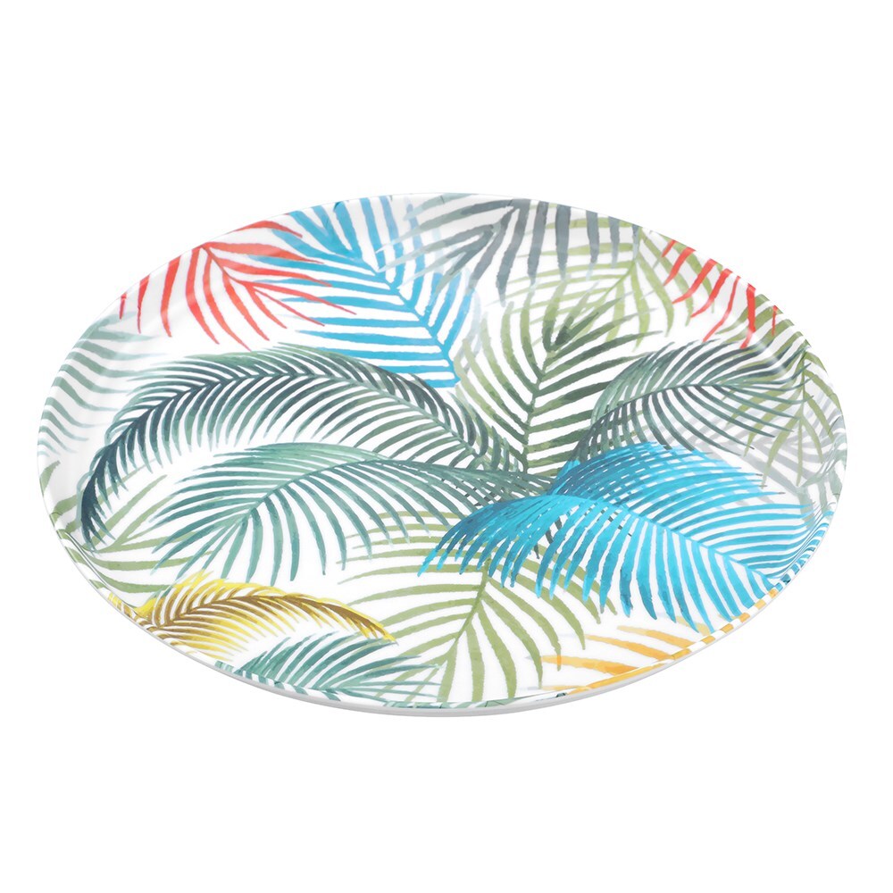 28480-lemon-lime-summer-dine-35cm-melamine-round-platter