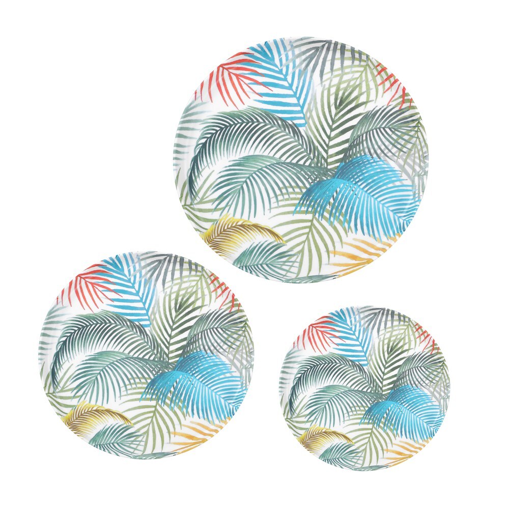 28480-lemon-lime-summer-dine-35cm-melamine-round-platter