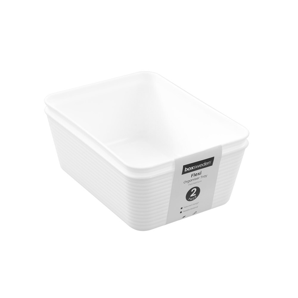 28589-2pk-boxsweden-flexible-17x12-5cm-organiser-tray-rectangle-storage-assorted
