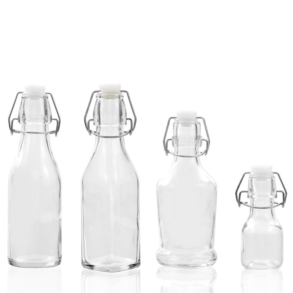 28695-lemon-lime-square-260ml-glass-bottle-w-clip-lid-clear