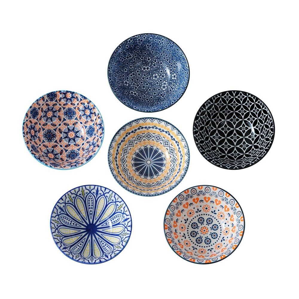 28848-lemon-lime-moroccan-deco-15-5cm-ceramic-serving-bowl-assorted