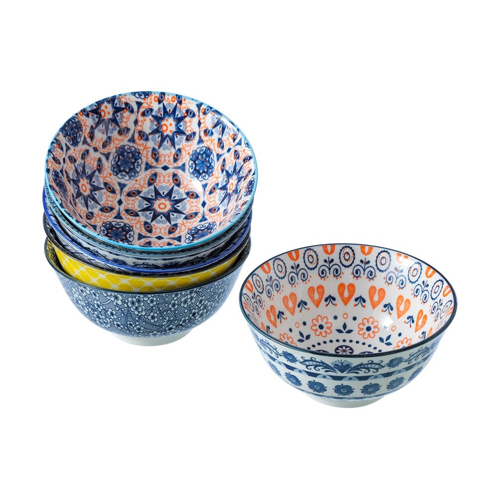 28848-lemon-lime-moroccan-deco-15-5cm-ceramic-serving-bowl-assorted