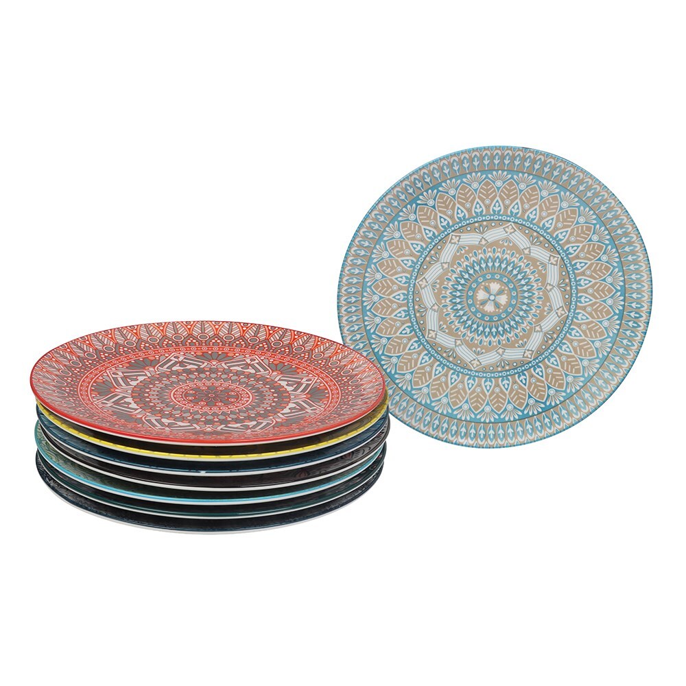 28893-lemon-lime-moroccan-deco-26-5cm-ceramic-dinner-plate-assorted