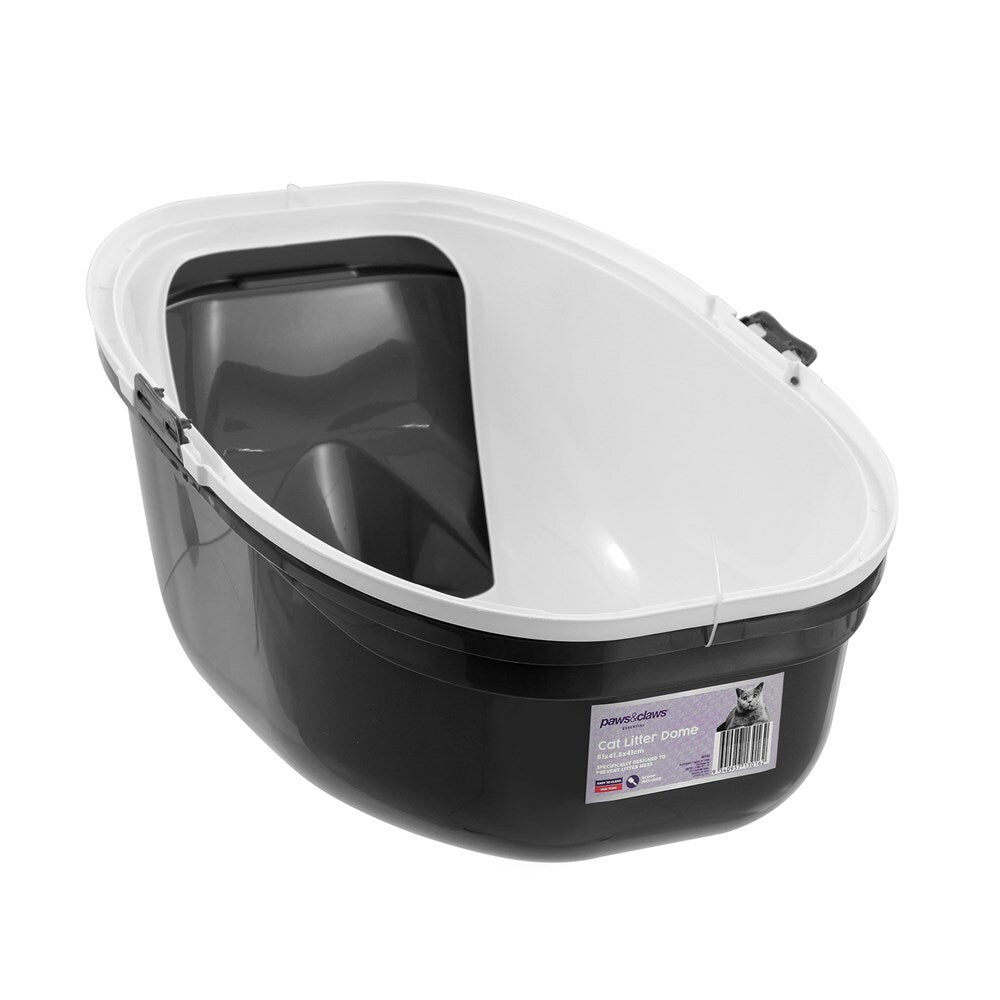 30162-paws-claws-61x41-5cm-pet-cat-litter-dome-box-white-grey